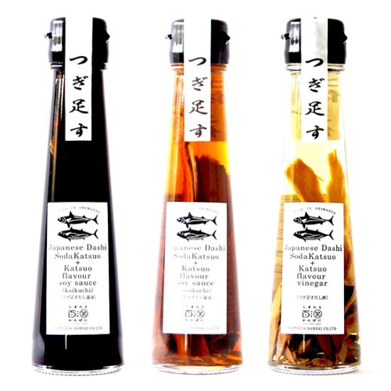 注ぎ足して使える だし醤油・だし酢３本セット画像