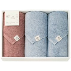 ハーフバスタオル & フェイスタオル 3枚セット 糸屋のタオルの画像