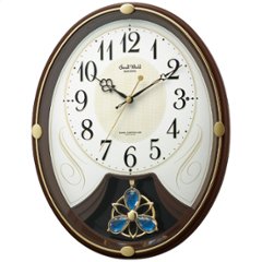 電波メロディ 掛時計 スモールワールドリリィN リズムの画像