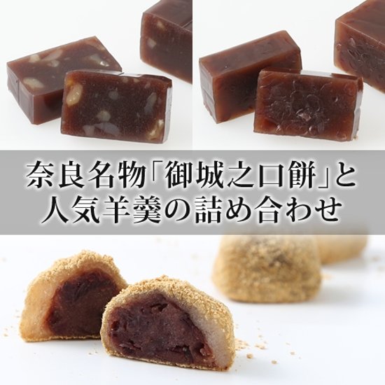 羊羹２種（栗羊羹・紫雲羹）と御城之口餅詰合せ画像