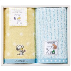 PEANUTS ウォッシュタオル 2枚セット スヌーピーの画像