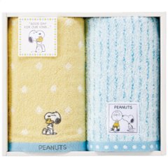 PEANUTS フェイスタオル 2枚セット スヌーピーの画像