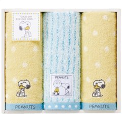 PEANUTS フェイスタオル 3枚セット スヌーピーの画像