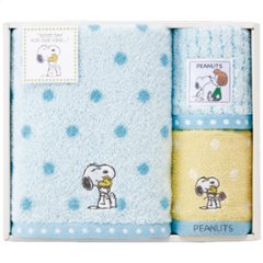PEANUTS バスタオル ウォッシュタオル セット スヌーピーの画像