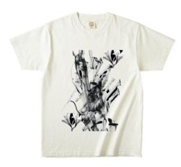 和柄デザインのオーガニックコットンTシャツの画像