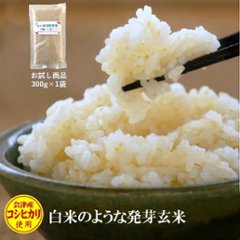 【お試しパック】白い発芽胚芽米 会津産コシヒカリ300g（2合パック1袋）の画像