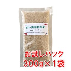 【お試しパック】白い発芽胚芽米 会津産コシヒカリ300g（2合パック1袋）画像