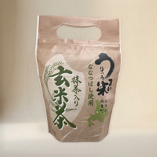 【うりゅう米 ななつぼし使用】抹茶入り玄米茶（100g） 1袋画像