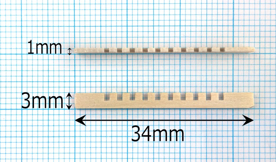 グレーティング（組立用パーツ）1×3×34mm画像