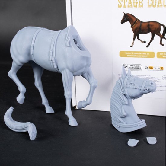 駅馬車（改訂版）馬フィギュア / 1セット（2）画像
