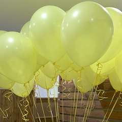 完成品 【バルーンリリース 配達セット】　QL11インチ　40個 　パールレモンカラー10の画像