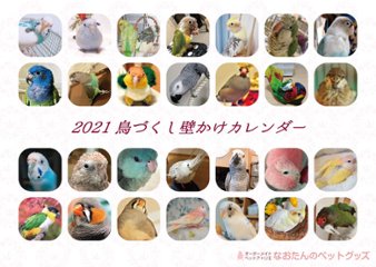 2021年 鳥づくし壁掛けカレンダーの画像