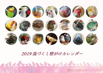 2019年 鳥づくし壁掛けカレンダーの画像