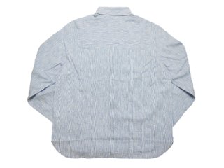 ランダムプリントストライプラウンドカラーシャツ　MADE IN JAPAM画像