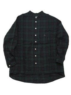 シャーリングブラックウオッチバンドカラーシャツ　MADE IN　JAPANの画像