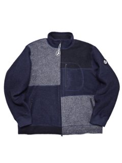 ナッピングフリースパッチワークジャケット　MADE IN　JAPANの画像