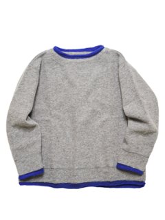 ナッピングフリースボートネックプルオーバー　MADE IN JAPANの画像