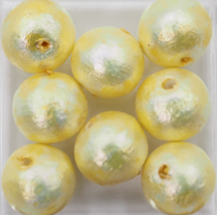 コットンパール 8ｍｍ 花黄 BYe-3 4個入り　2 Setの画像