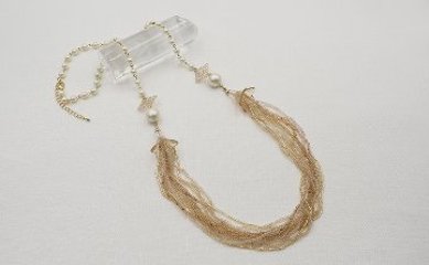 花草木染ロングネックレスの画像