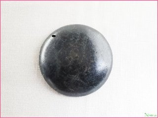 藍染銘木　カボション　丸　52Φｘ10ｍｍの画像