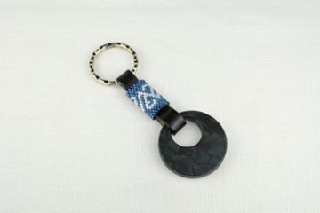 藍染銘木　楓瘤キーホルダーの画像
