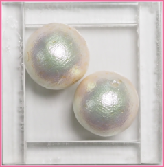 コットンパール14mm 西洋茜　約2個入り画像