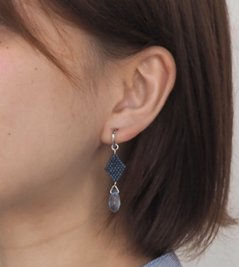 すくも藍キット　「Aikoのピアス 〜ロンボ〜」画像