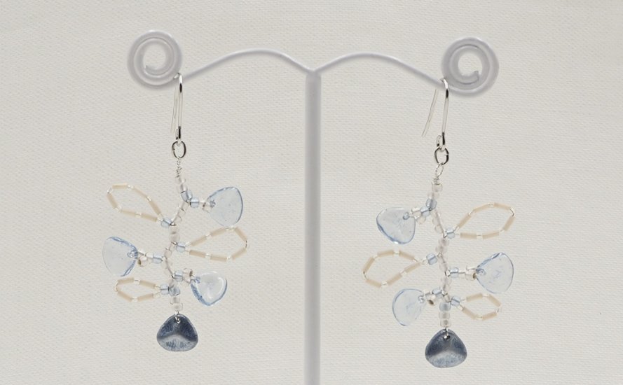 すくも藍キット　「藤のピアス」画像