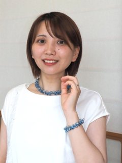 すくも藍キット　「藍花・きらり」　ネックレス画像