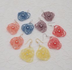 花紅キット　「ローズガーデン」　Orange　ピアス画像