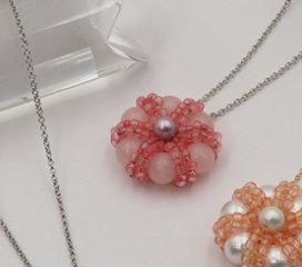 花紅キット　「くちなしのペンダント」　Pink　ネックレスの画像