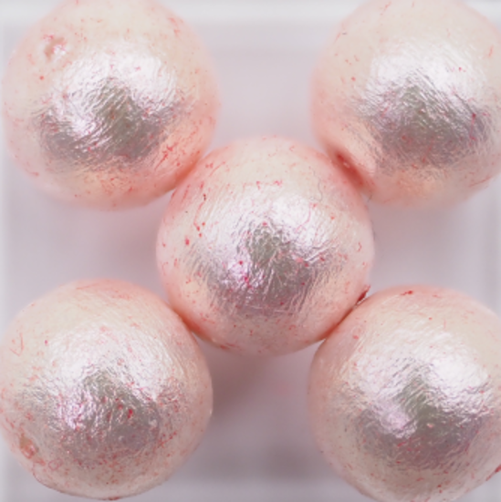 コットンパール 10ｍｍ 紅赤 BRd-3 4個入り画像