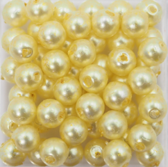 樹脂パール 4ｍｍ 花黄 BYe-3 20個入りの画像