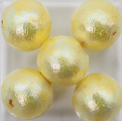 コットンパール 10ｍｍ 花黄 BYe-3 4個入りの画像