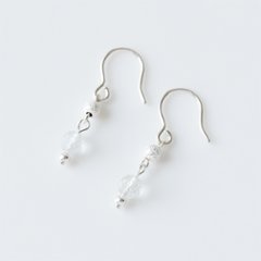グリーンアメジストにスターダストのボールをセットしたSILVER925ピアスの画像
