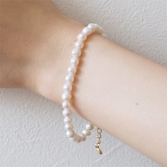淡水パールのシンプルブレスレット画像