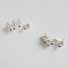 星の4個セットSILVER925ピアスの画像