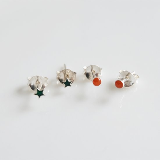 丸と星の4個セットSILVER925ピアス画像