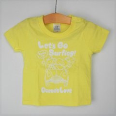 【キッズ】Let's Go Surfing Tシャツ　ライトイエロー画像