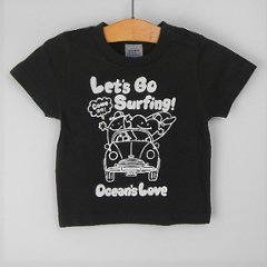 【キッズ】Let's Go Surfing Tシャツ　ブラックの画像