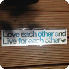 【ステッカー】Ocean's Love ステッカー"Love each other and Live for each other" 大サイズの画像