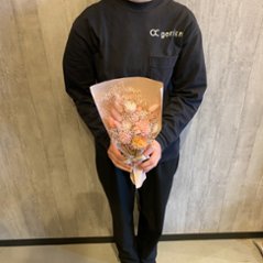 ドライフラワーおまかせ花束 Sサイズ ピンク系画像