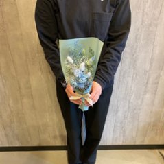 ドライフラワーおまかせ花束 Sサイズ ブルー系画像
