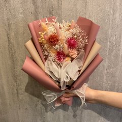 ドライフラワーおまかせ花束 Mサイズ ピンク系画像