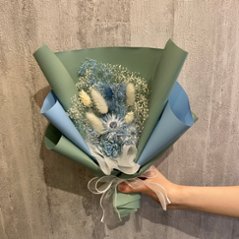 ドライフラワーおまかせ花束 Mサイズ ブルー系画像