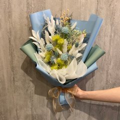 ドライフラワーおまかせ花束 Lサイズ ブルー系画像
