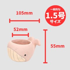 クジラポット S ピンク画像