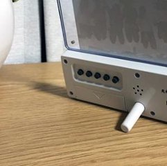 フォトフレーム電波時計・ホワイト画像