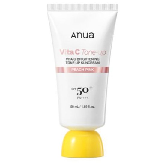 ANUA(アヌア) ビタCトーンアップサンクリーム 50ml SPF50+ PA++++ ビタミン 化粧下地 日焼け止め UVクリーム うるおい 保湿 肌トーン ピンクベージュ オールインワン画像