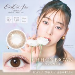 エバーカラーワンデーナチュラル モイストレーベルUV【1箱20枚入】全12カラー画像